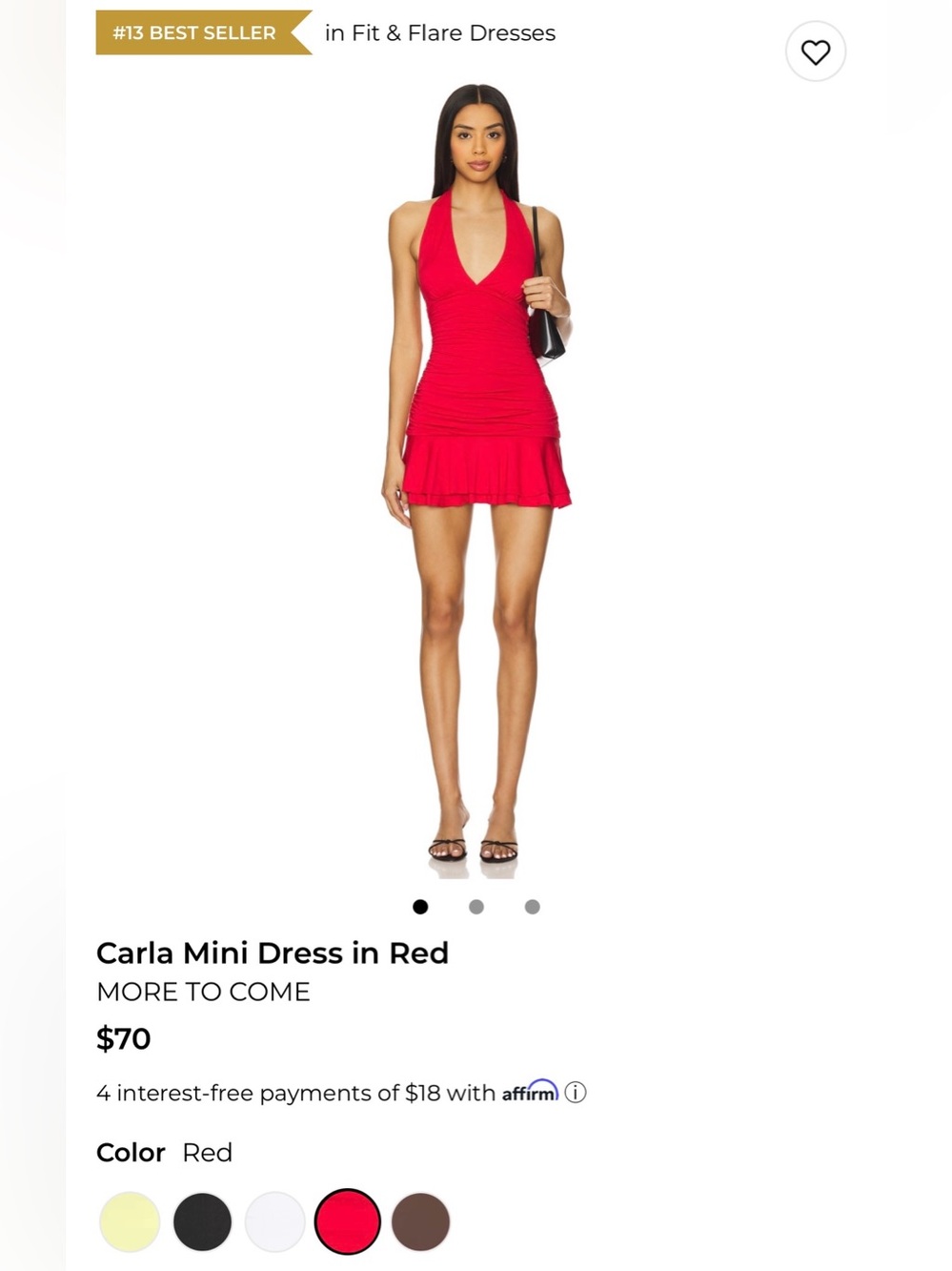 NWT Carla Mini Dress in Red